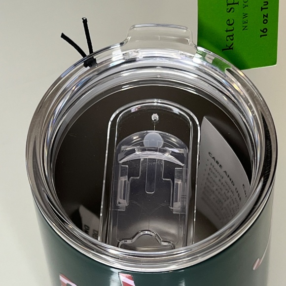 KATE SPADE Stainless Steel Holiday Tumbler Mug - “The More The Merrier” - NEW - Picture 5 of 12